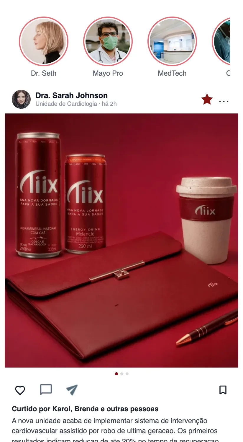 Tela da jornada TiixTok